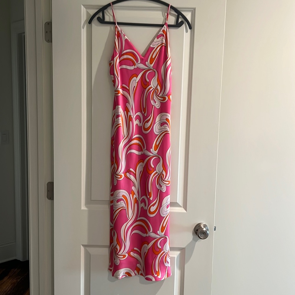 L’Agence Jodie V neck slip dress.